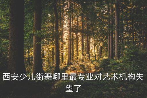 西安少儿街舞哪里最专业对艺术机构失望了