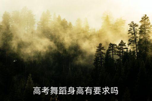 高考舞蹈身高有要求吗