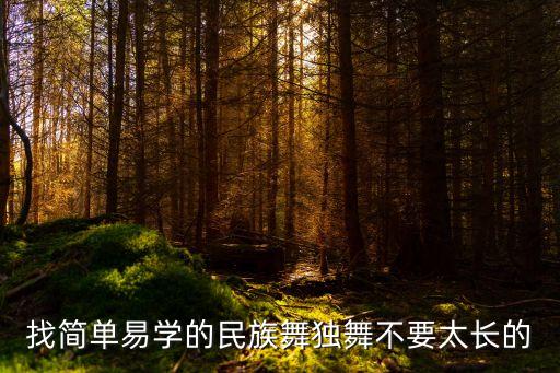 找简单易学的民族舞独舞不要太长的