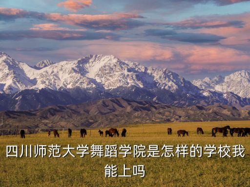 四川师范大学舞蹈学院是怎样的学校我能上吗