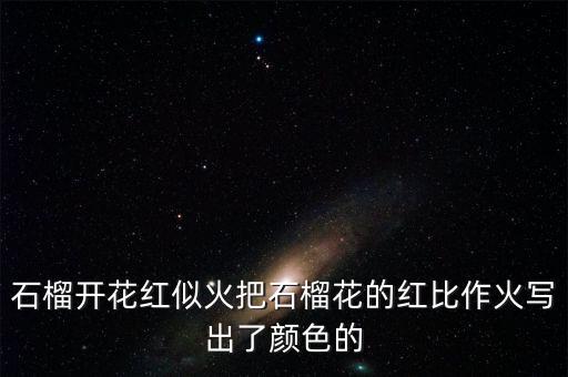 石榴开花红似火把石榴花的红比作火写出了颜色的