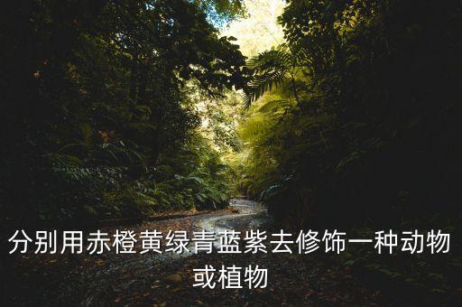 分别用赤橙黄绿青蓝紫去修饰一种动物或植物