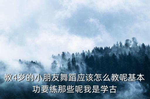 教4岁的小朋友舞蹈应该怎么教呢基本功要练那些呢我是学古