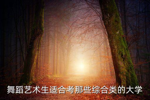 舞蹈艺术生适合考那些综合类的大学
