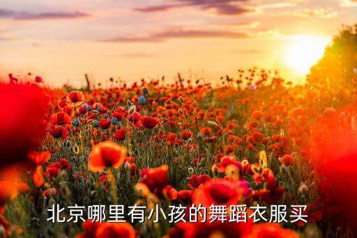 北京哪里有小孩的舞蹈衣服买