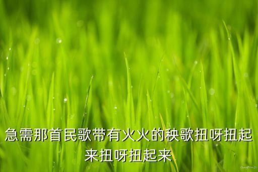 急需那首民歌带有火火的秧歌扭呀扭起来扭呀扭起来