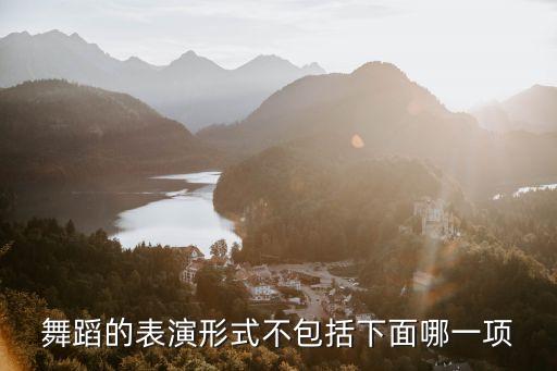 舞蹈的表演形式不包括下面哪一项