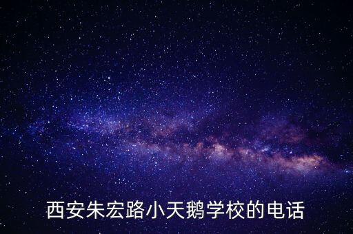 西安朱宏路小天鹅学校的电话