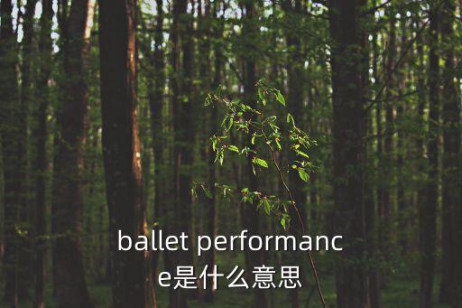 芭蕾变奏什么意思，ballet performance是什么意思