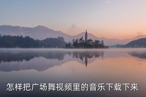 怎样把广场舞视频里的音乐下载下来