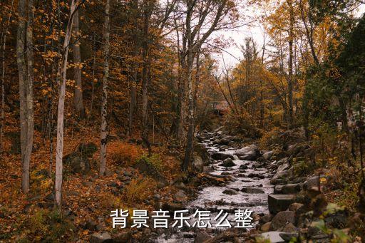 背景音乐怎么整