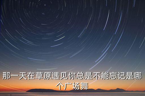 那一天在草原遇见你总是不能忘记是哪个广场舞