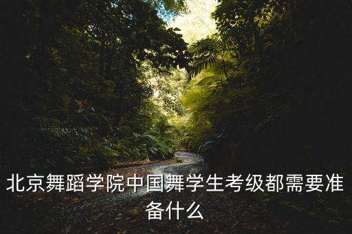 北京舞蹈学院中国舞学生考级都需要准备什么