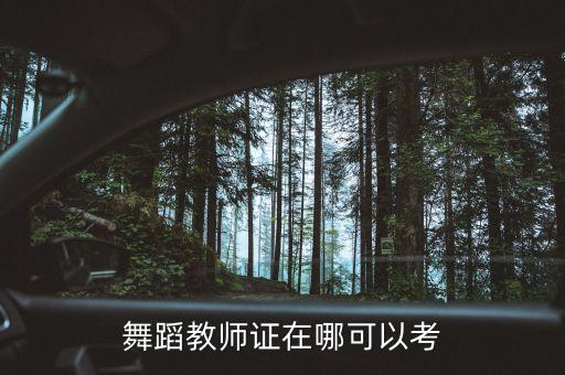 舞蹈教师证在哪可以考