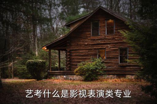 艺考什么是影视表演类专业