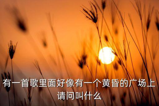 有一首歌里面好像有一个黄昏的广场上请问叫什么