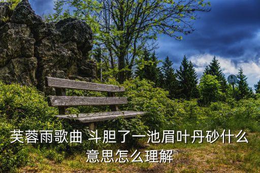 芙蓉雨歌词什么解释，芙蓉雨佩声微眉丹砂是什么意思