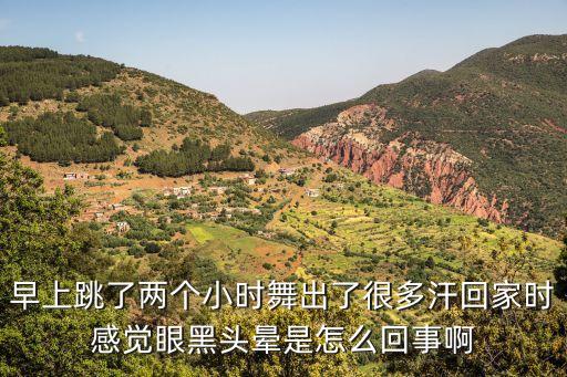 早上跳了两个小时舞出了很多汗回家时感觉眼黑头晕是怎么回事啊