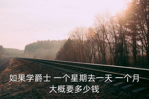 如果学爵士 一个星期去一天 一个月大概要多少钱