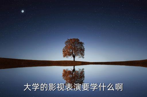 大学的影视表演要学什么啊