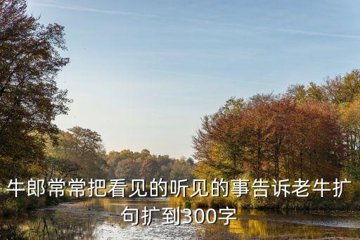 牛什么牛你件什么牛哪，人加牛组成什么字
