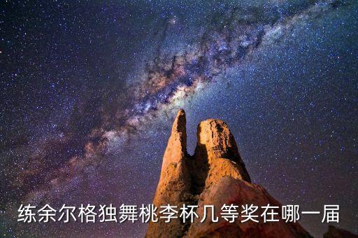 练余尔格独舞桃李杯几等奖在哪一届