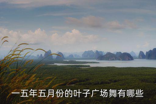 一五年五月份的叶子广场舞有哪些