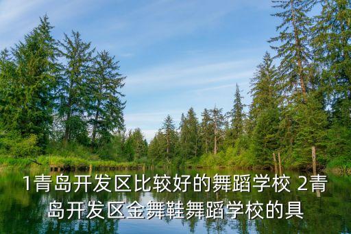 1青岛开发区比较好的舞蹈学校 2青岛开发区金舞鞋舞蹈学校的具