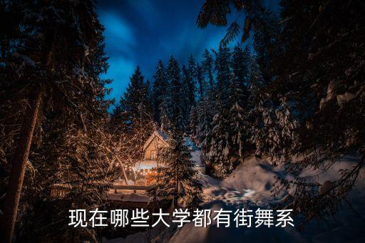 现在哪些大学都有街舞系