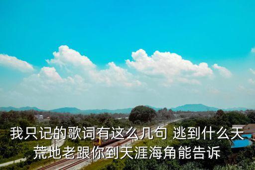 我只记的歌词有这么几句 逃到什么天荒地老跟你到天涯海角能告诉