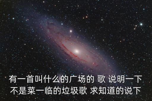 有一首叫什么的广场的 歌 说明一下不是菜一临的垃圾歌 求知道的说下