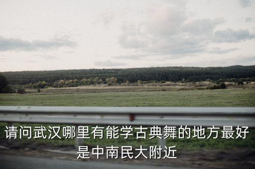 请问武汉哪里有能学古典舞的地方最好是中南民大附近