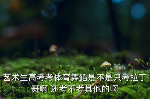 体育舞蹈以什么为主，艺术生高考考体育舞蹈是不是只考拉丁舞啊 还考不考其他的啊
