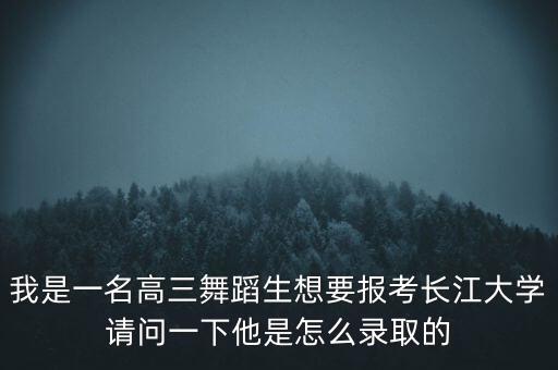 我是一名高三舞蹈生想要报考长江大学请问一下他是怎么录取的