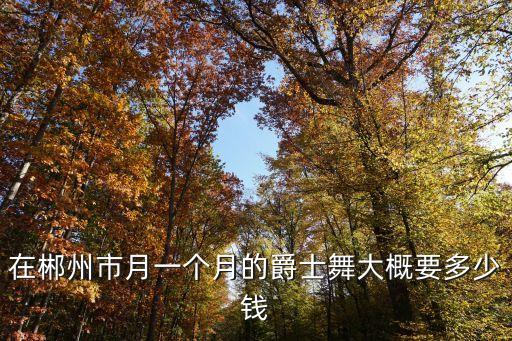 在郴州市月一个月的爵士舞大概要多少钱