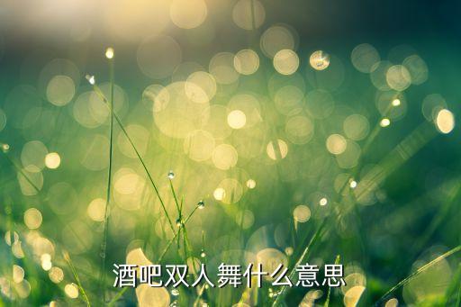 酒吧双人舞什么意思