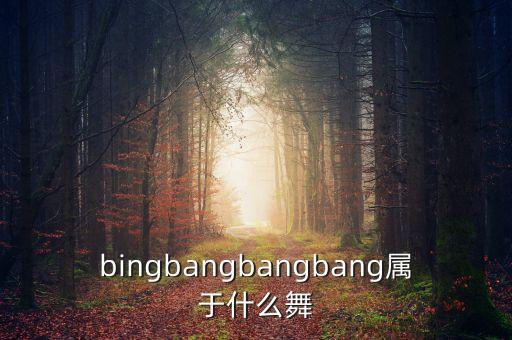 bingbangbangbang属于什么舞