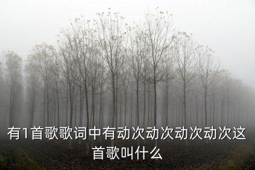 有1首歌歌词中有动次动次动次动次这首歌叫什么