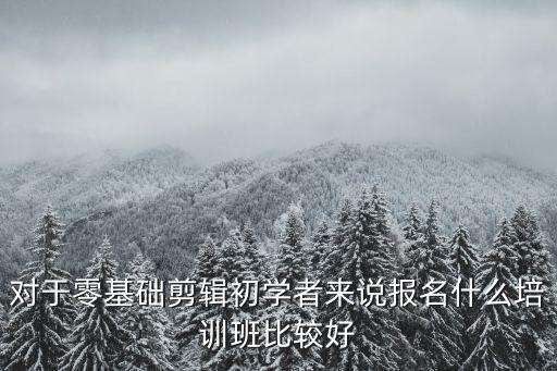 对于零基础剪辑初学者来说报名什么培训班比较好