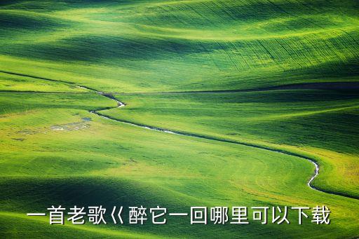 一首老歌巜醉它一回哪里可以下载