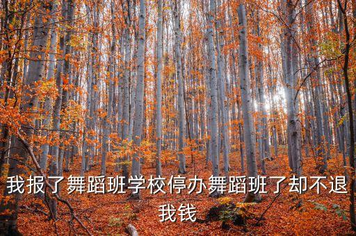 我报了舞蹈班学校停办舞蹈班了却不退我钱