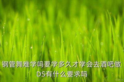 钢管舞难学吗要学多久才学会去酒吧做DS有什么要求吗