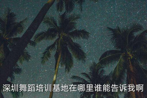 深圳舞蹈培训基地在哪里谁能告诉我啊