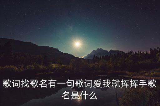 歌词找歌名有一句歌词爱我就挥挥手歌名是什么