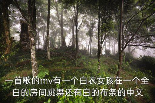 一首歌的mv有一个白衣女孩在一个全白的房间跳舞还有白的布条的中文