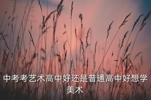 中考考艺术高中好还是普通高中好想学美术