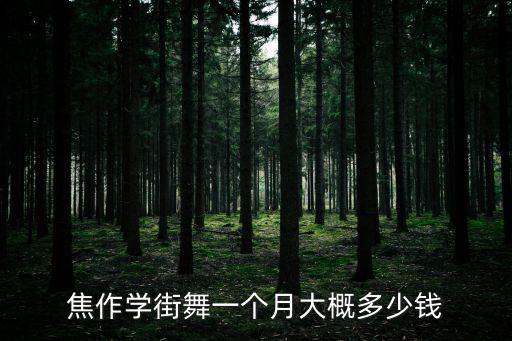 河南学街舞要多少钱，焦作学街舞一个月大概多少钱