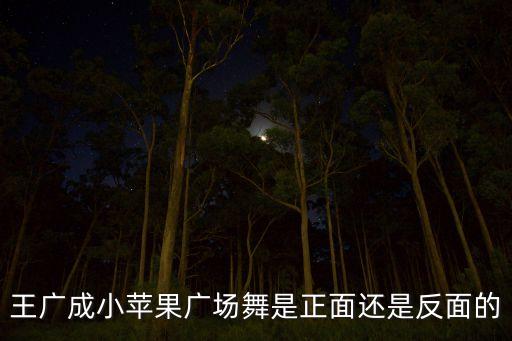 王广成小苹果广场舞是正面还是反面的