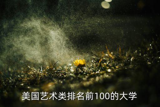 美国艺术类排名前100的大学
