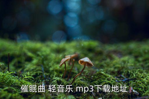 催眠曲 轻音乐 mp3下载地址